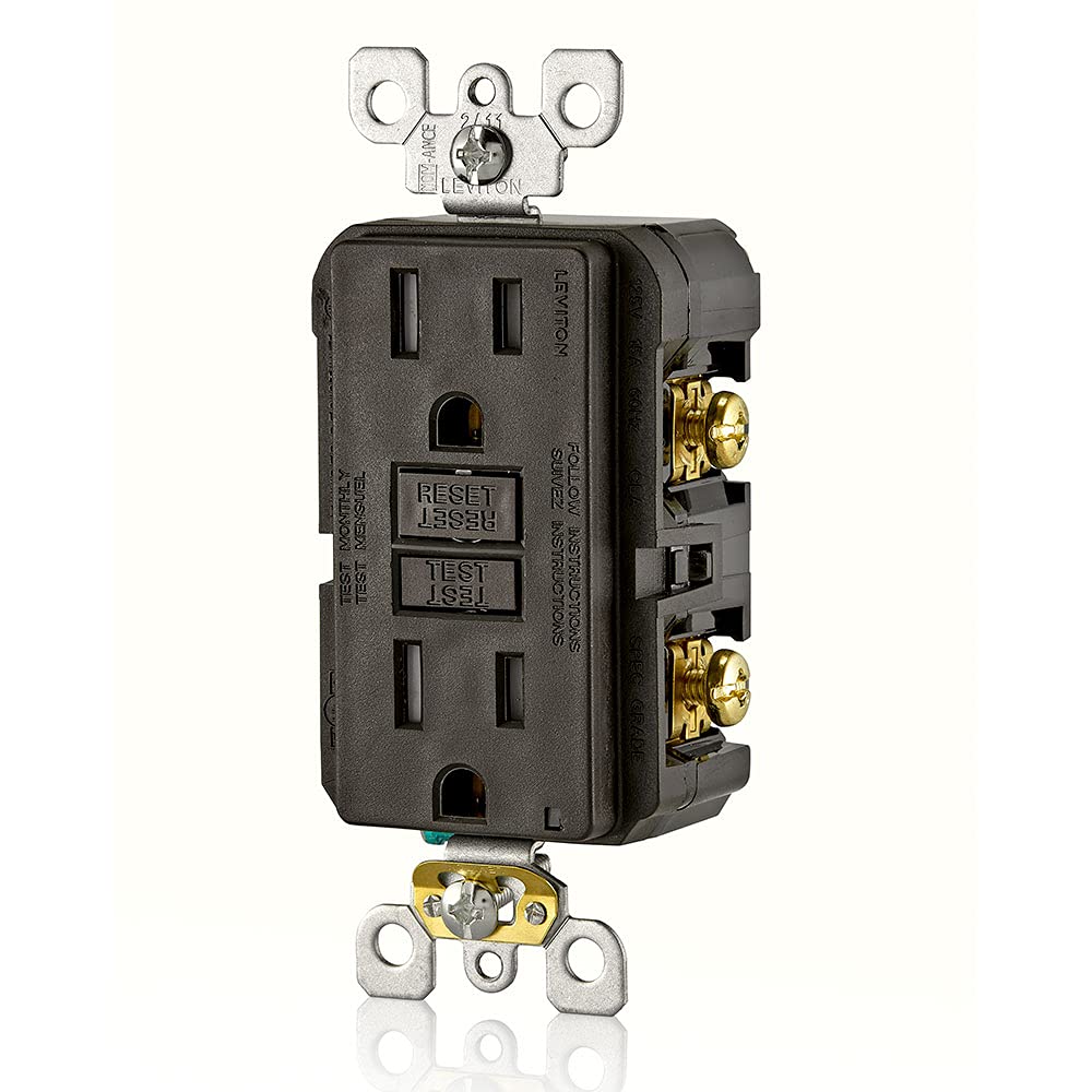 Foto 3 pulgar | Salida Gfci Leviton De 15 Amperios, Autocomprobación, Resistente A Manipulaciones, Marrón - Venta Internacional.
