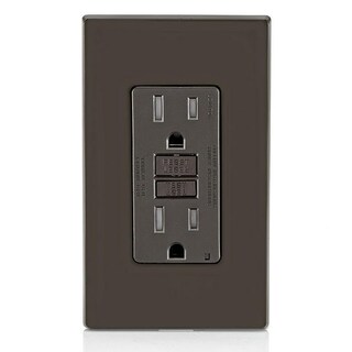 Foto 7 | Salida Gfci Leviton De 15 Amperios, Autocomprobación, Resistente A Manipulaciones, Marrón - Venta Internacional.