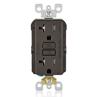 Foto 1 | Salida Gfci Leviton De 20 Amperios, Autocomprobación, Resistente A Manipulaciones, Marrón - Venta Internacional.