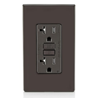 Foto 7 | Salida Gfci Leviton De 20 Amperios, Autocomprobación, Resistente A Manipulaciones, Marrón - Venta Internacional.
