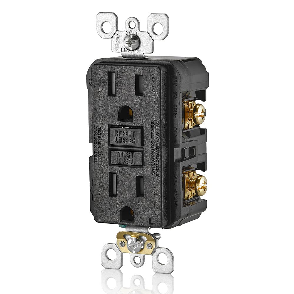 Foto 2 | Salida Gfci Leviton De 15 Amperios, Autocomprobación, Resistente A Manipulaciones, Color Negro - Venta Internacional.