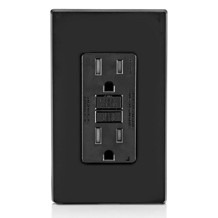 Foto 8 pulgar | Salida Gfci Leviton De 15 Amperios, Autocomprobación, Resistente A Manipulaciones, Color Negro - Venta Internacional.
