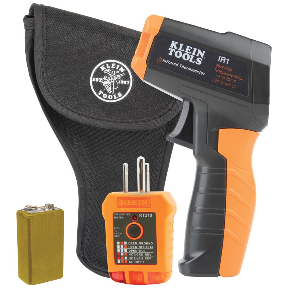 Foto 2 pulgar | Kit De Termómetro Infrarrojo Y Comprobador De Receptáculos Gfci Klein Ir1kit - Venta Internacional.