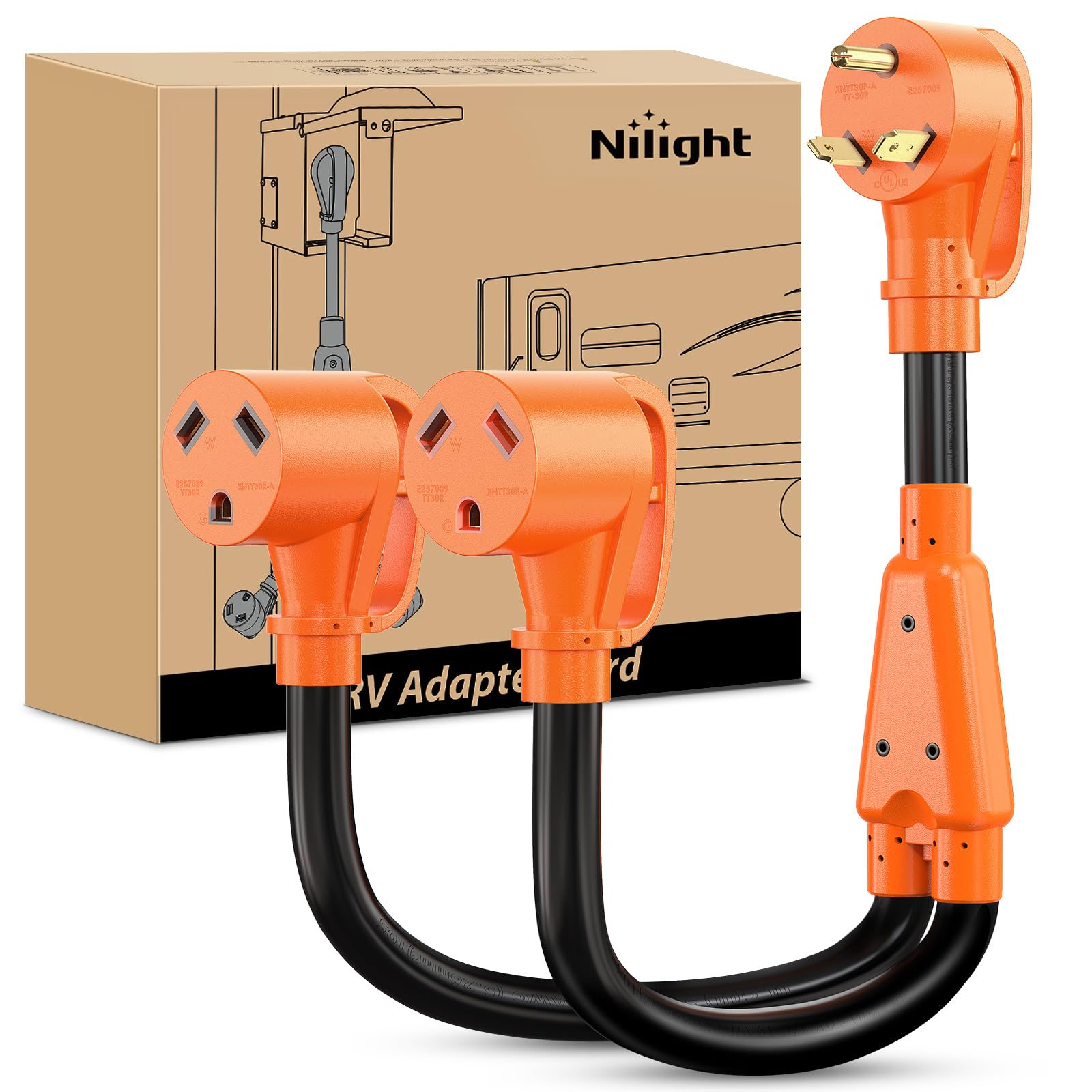 Foto 2 pulgar | Cable Adaptador Rv Y Splitter Nilight 30 A Con Cable 10 Awg - Venta Internacional.