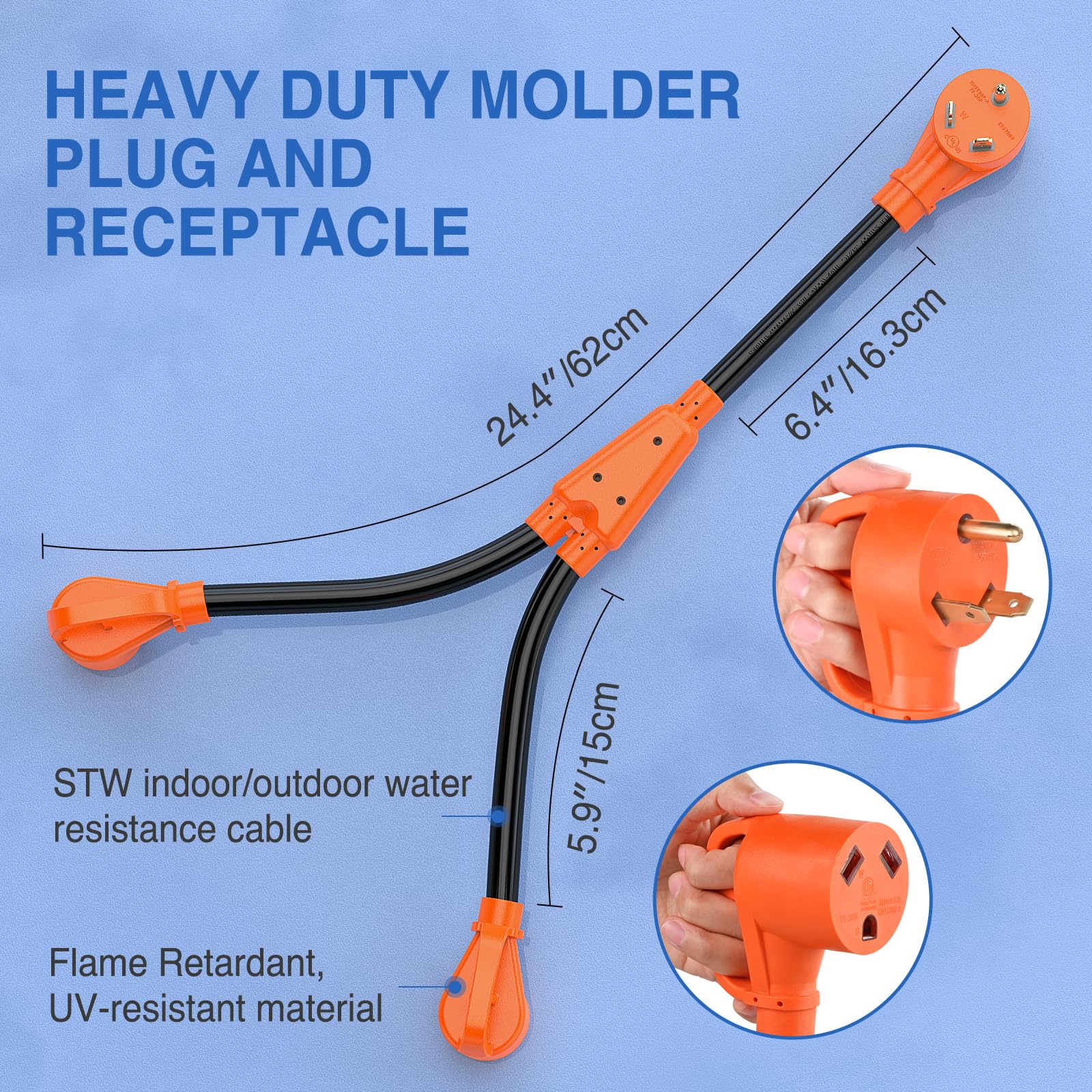 Foto 3 | Cable Adaptador Rv Y Splitter Nilight 30 A Con Cable 10 Awg - Venta Internacional.