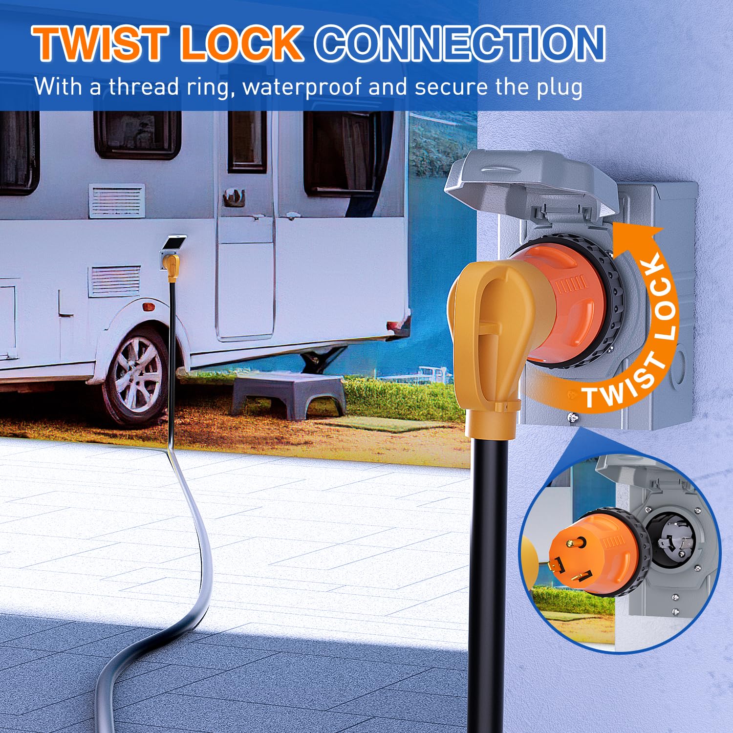 Foto 4 | Adaptador De Corriente Nilight 30a Rv Twist Lock Tt-30p A L5-30r - Venta Internacional.