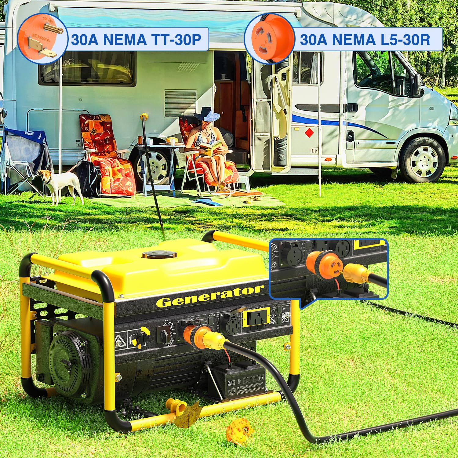Foto 7 | Adaptador De Corriente Nilight 30a Rv Twist Lock Tt-30p A L5-30r - Venta Internacional.
