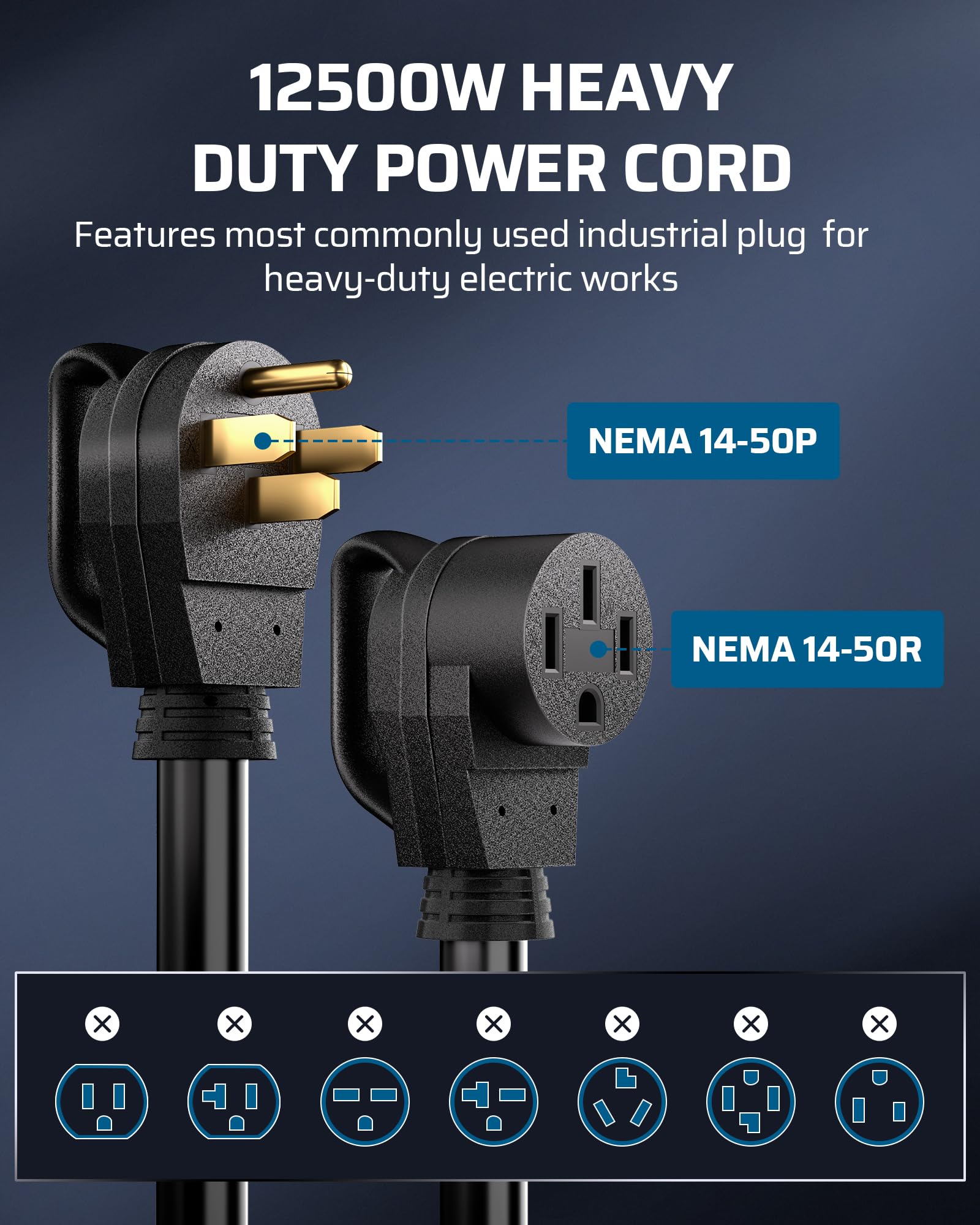 Foto 5 pulgar | Cable De Extensión Para Rv Dewenwils, 50 Amperios, 125/250 Vac, 12500 W, 3 M - Venta Internacional.