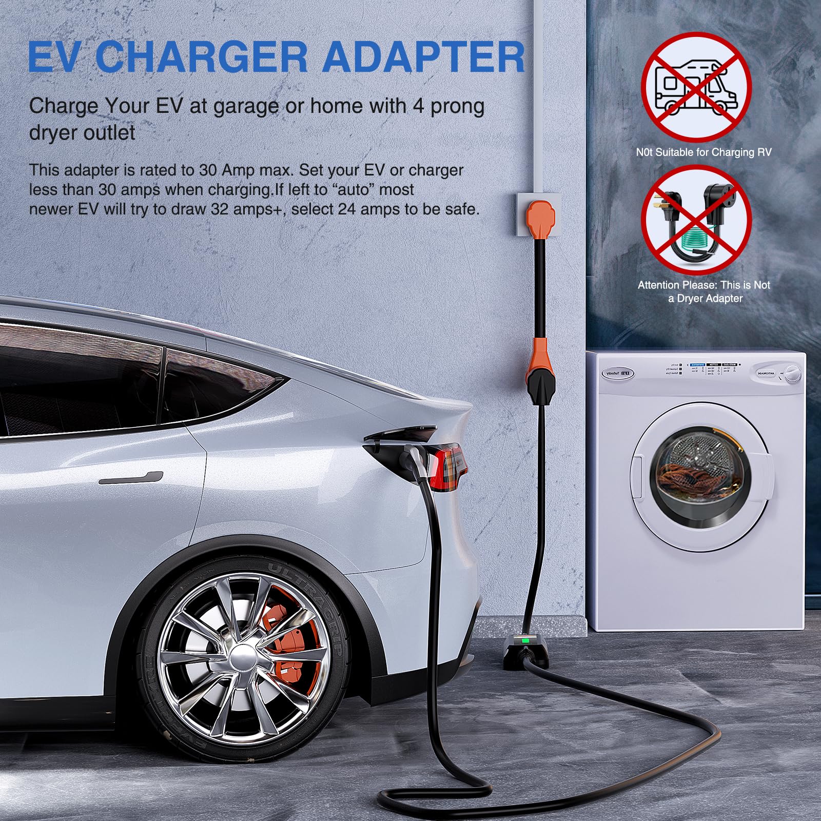 Foto 4 | Cable Adaptador De Cargador Ev Nilight De 30 A A 50 A, 4 Clavijas, 10 Awg - Venta Internacional.