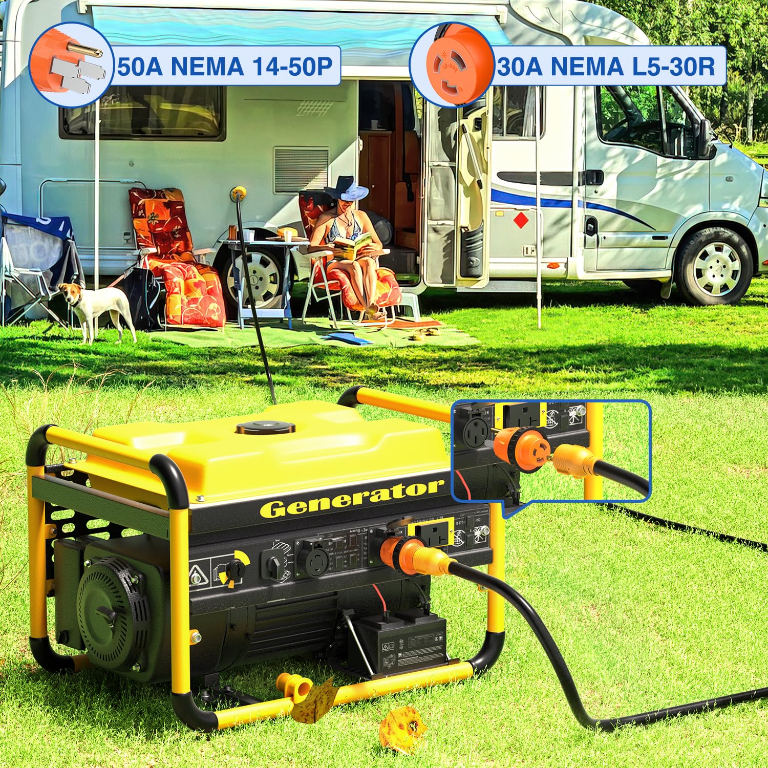 Foto 7 | Adaptador De Corriente Nilight 50a Macho A 30a Hembra Rv Twist Lock - Venta Internacional.