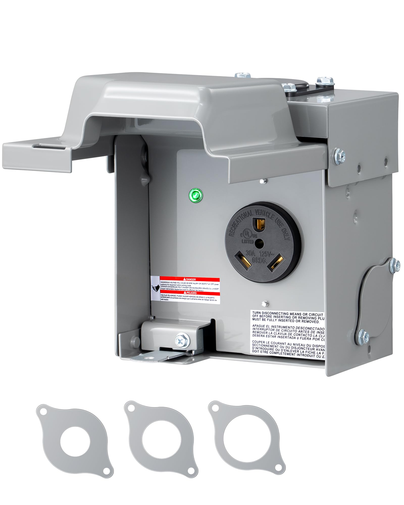 Foto 2 pulgar | Caja De Enchufe Para Autocaravanas Dewenwils De 30 Amperios Cerrada Con Cerradura Nema Tt-30r - Venta Internacional.