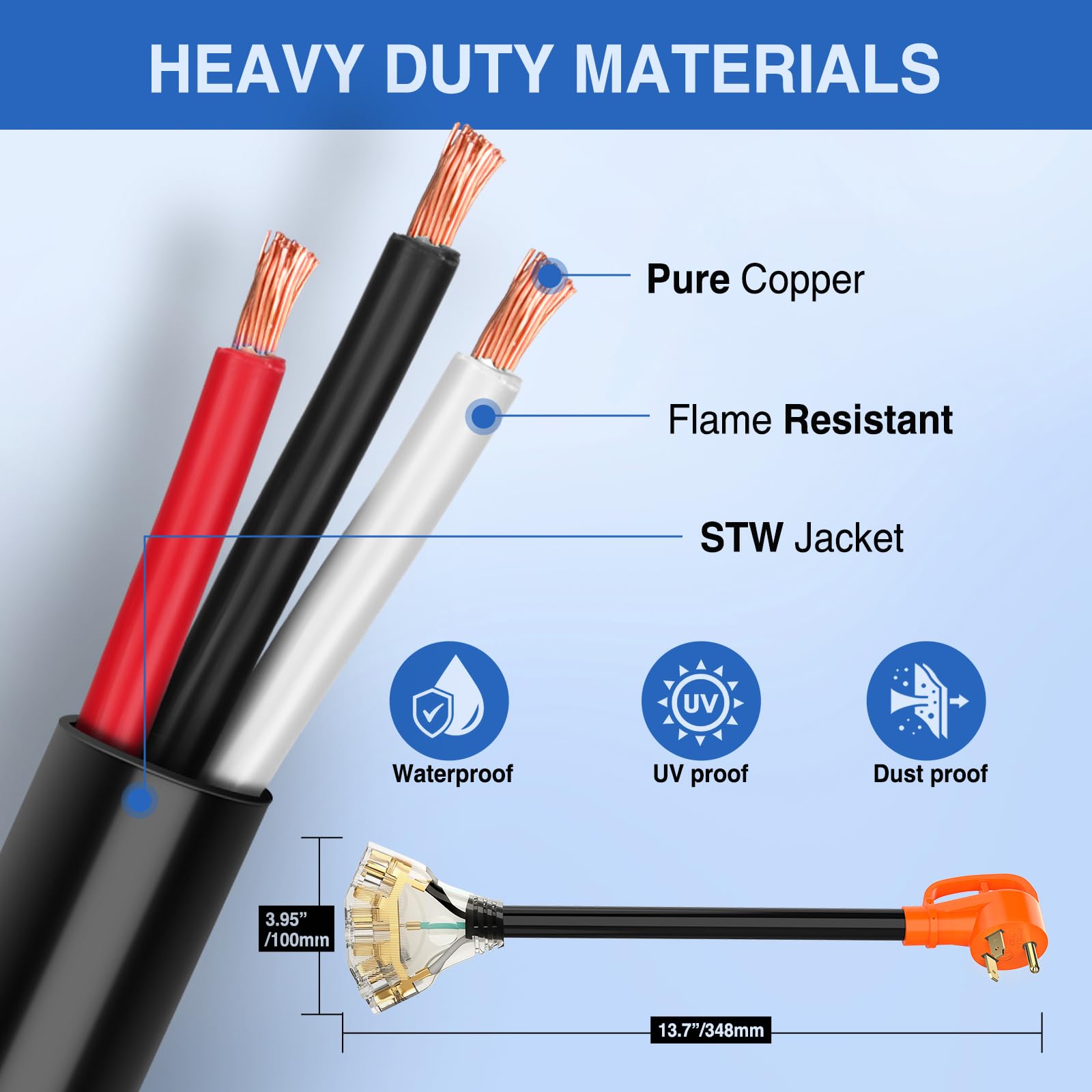 Foto 7 pulgar | Cable Adaptador Rv Nilight De 30 A A 110 V, 3 Clavijas Tt-30p Macho - Venta Internacional.
