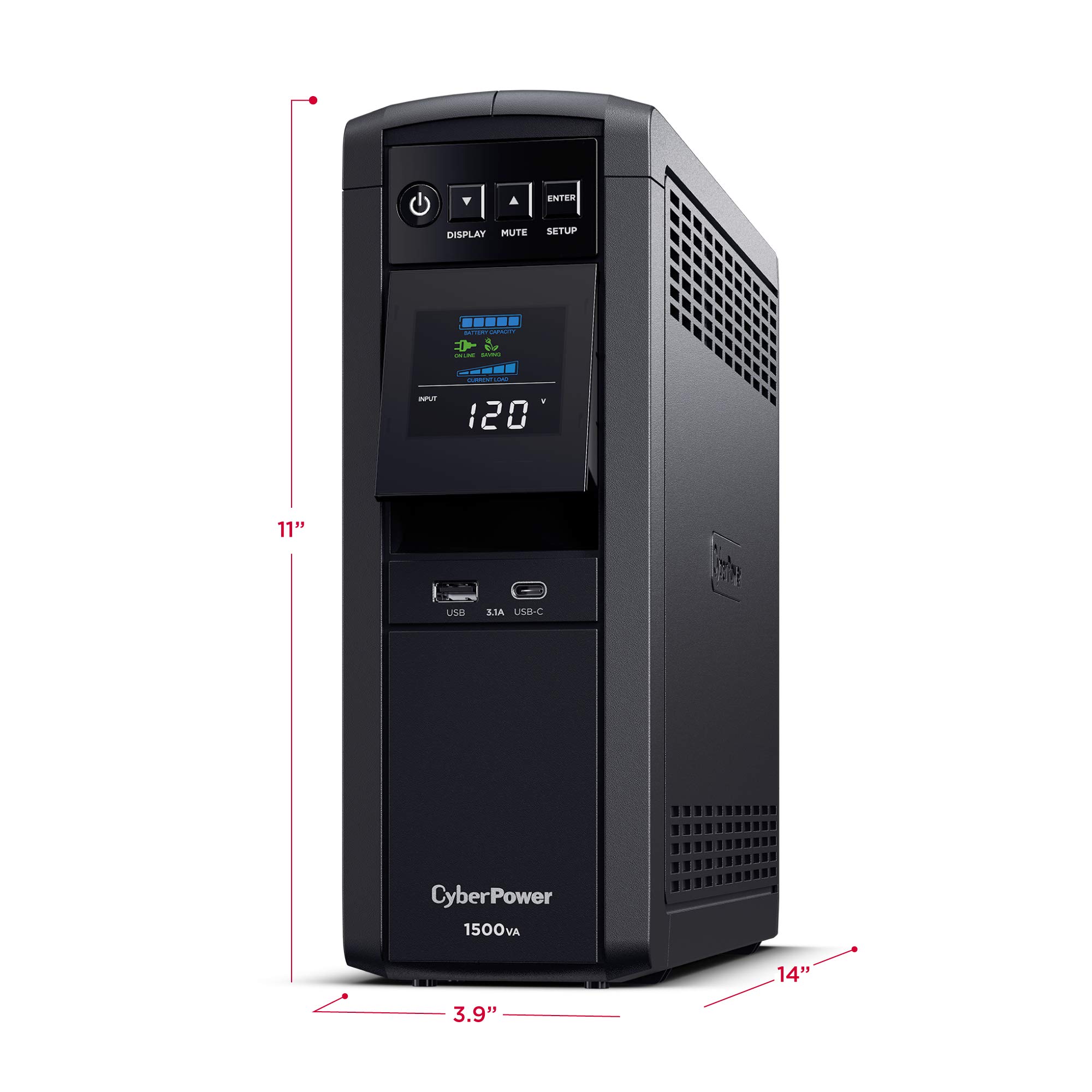 Foto 7 pulgar | Ups Cyberpower Cp1500pfclcd Pfc Sinewave 1500 Va/1000 W, Color Negro - Venta Internacional.
