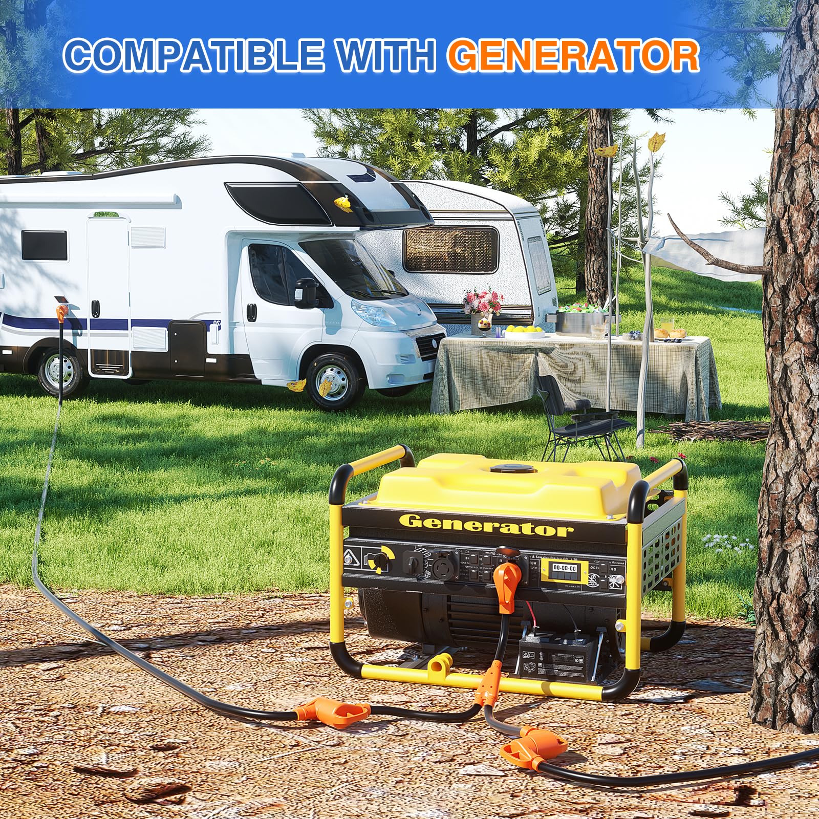 Foto 5 | Cable Adaptador Nilight, 50 A, Macho, A Dos Unidades, 30 A, Hembra, Autocaravana - Venta Internacional.