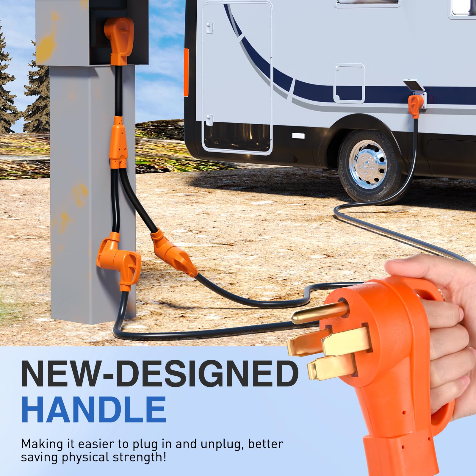 Foto 6 | Cable Adaptador Nilight, 50 A, Macho, A Dos Unidades, 30 A, Hembra, Autocaravana - Venta Internacional.
