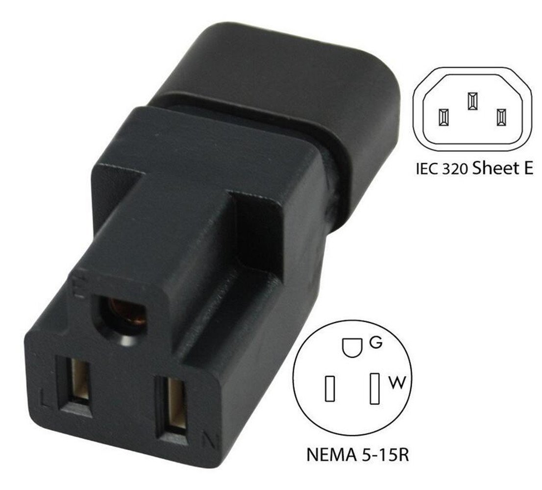 Foto 5 pulgar | Adaptador De Corriente Toptekits Nema 5-15r A C14 Iec C14 Macho - Venta Internacional.