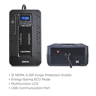 Foto 6 | Batería De Respaldo Y Protector Contra Sobretensiones Ups 850va Cyberpower Ec850lcd - Venta Internacional.