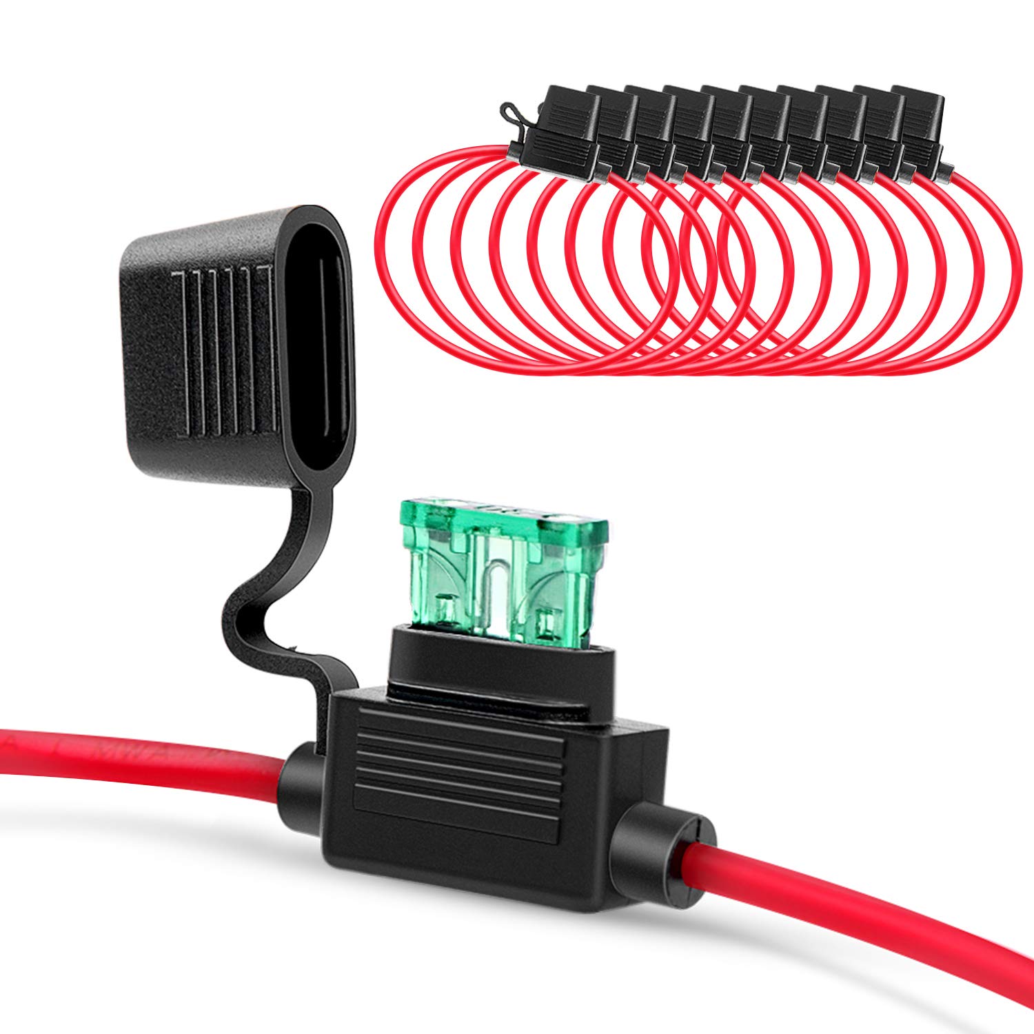 Foto 2 pulgar | Soporte De Fusibles Nilight Ni-fh01, 14 Awg, Arnés De Cableado 30 A, Paquete De 10 - Venta Internacional.