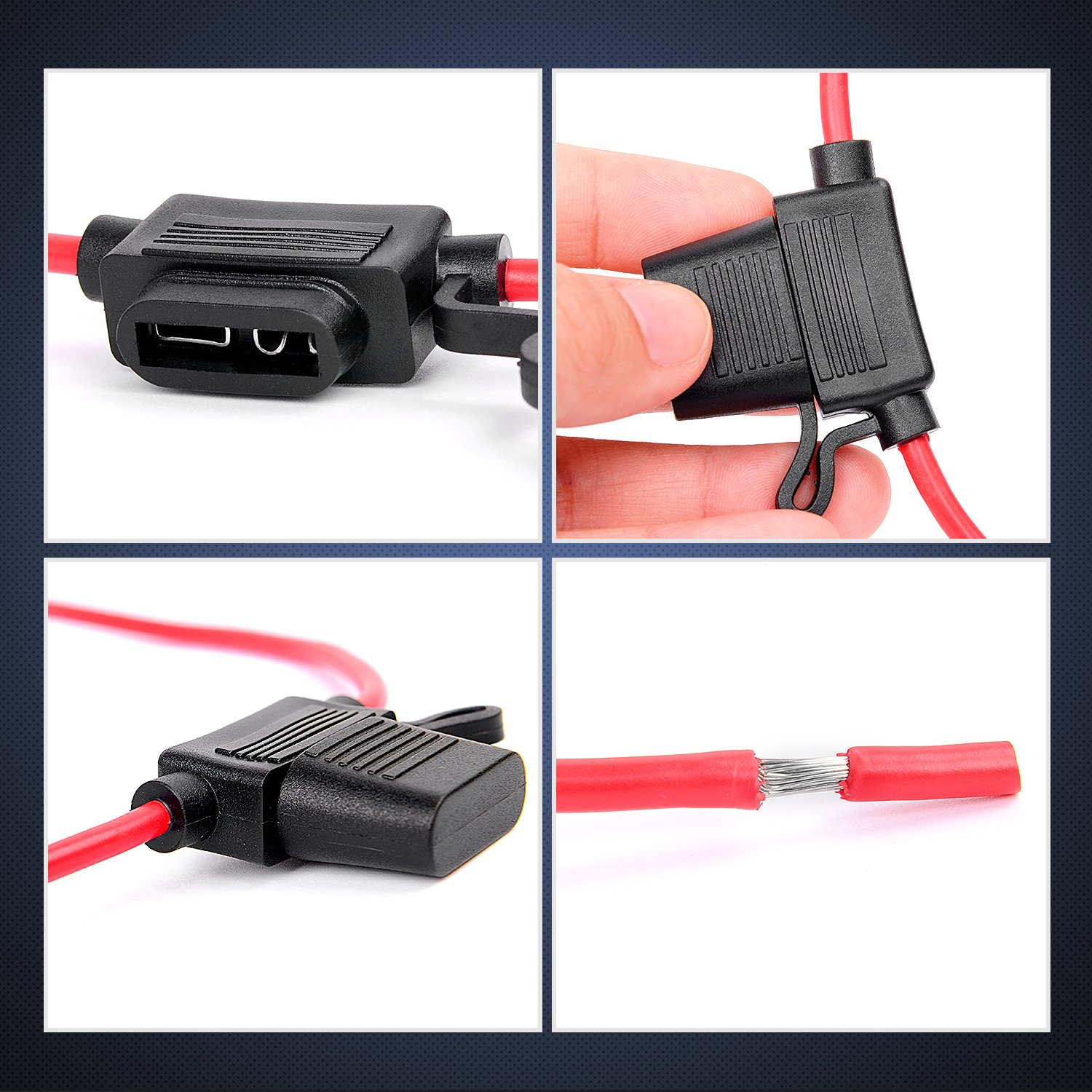 Foto 7 pulgar | Soporte De Fusibles Nilight Ni-fh01, 14 Awg, Arnés De Cableado 30 A, Paquete De 10 - Venta Internacional.