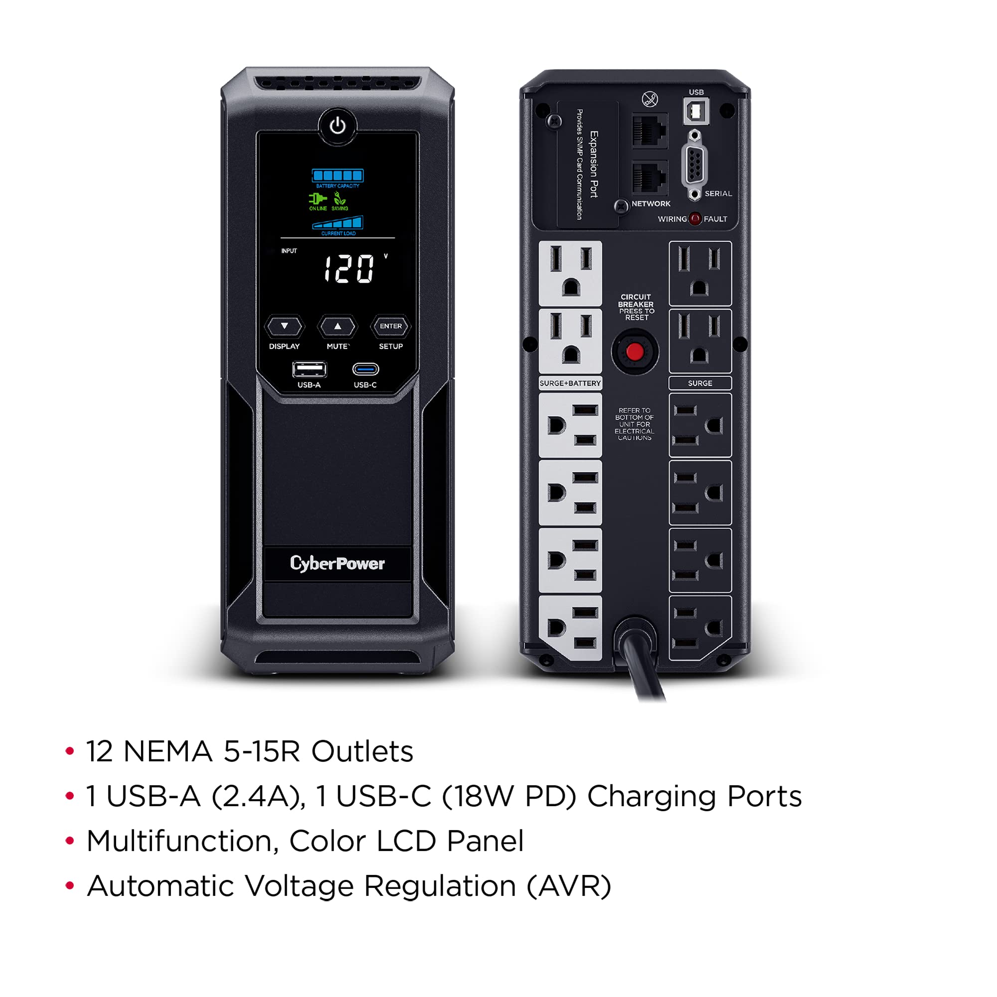 Foto 7 pulgar | Batería De Respaldo Ups Cyberpower Brg1500avrlcd2 1500 Va/900 W - Venta Internacional.