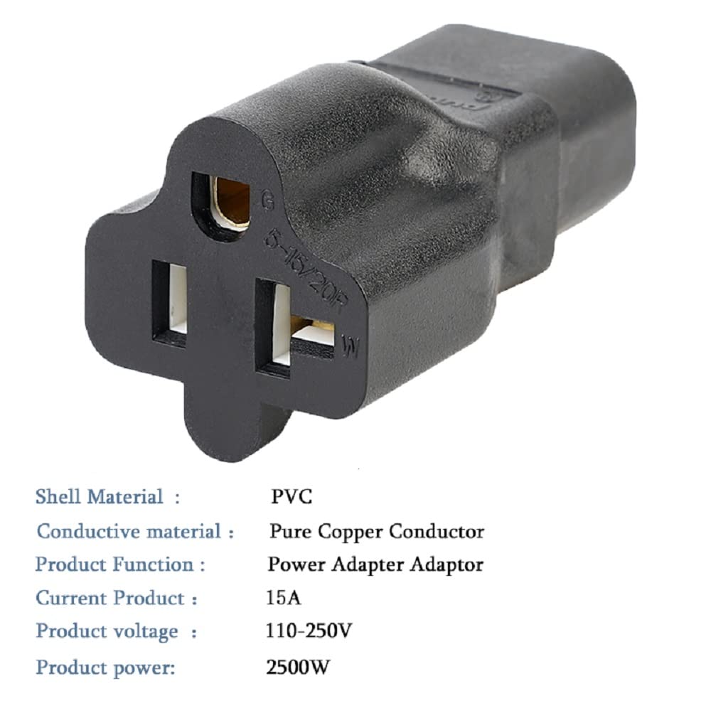 Foto 8 pulgar | Adaptador De Corriente Toptekits C14 15a A T Blade 20a 125v - Venta Internacional.