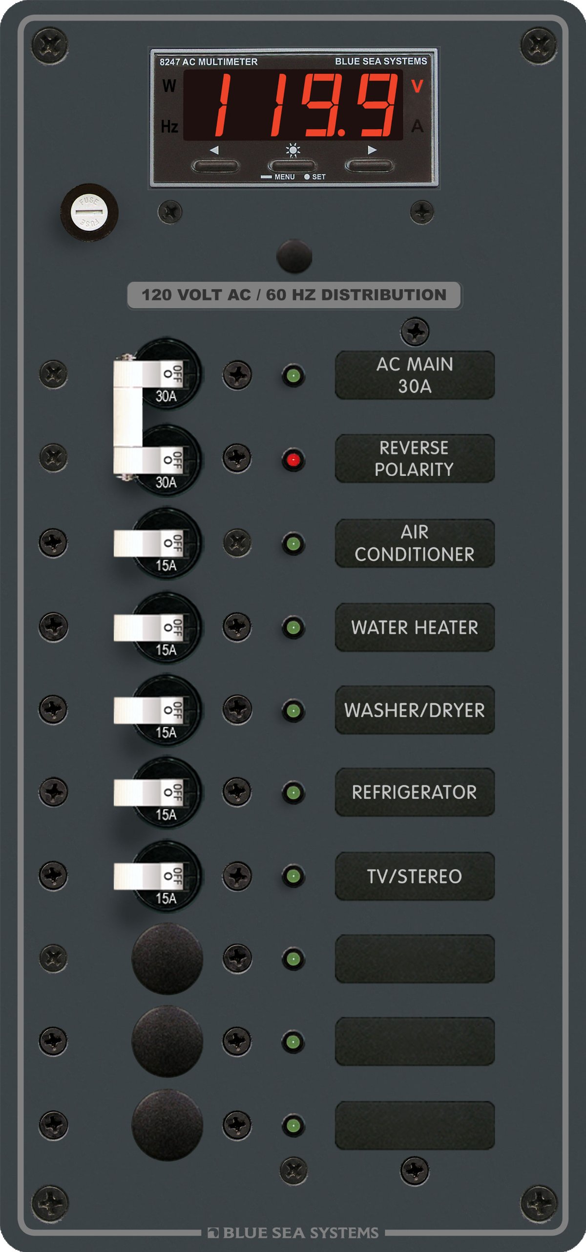Foto 2 pulgar | Panel Principal Ac Blue Sea Systems 8406 Con 8 Posiciones - Venta Internacional.