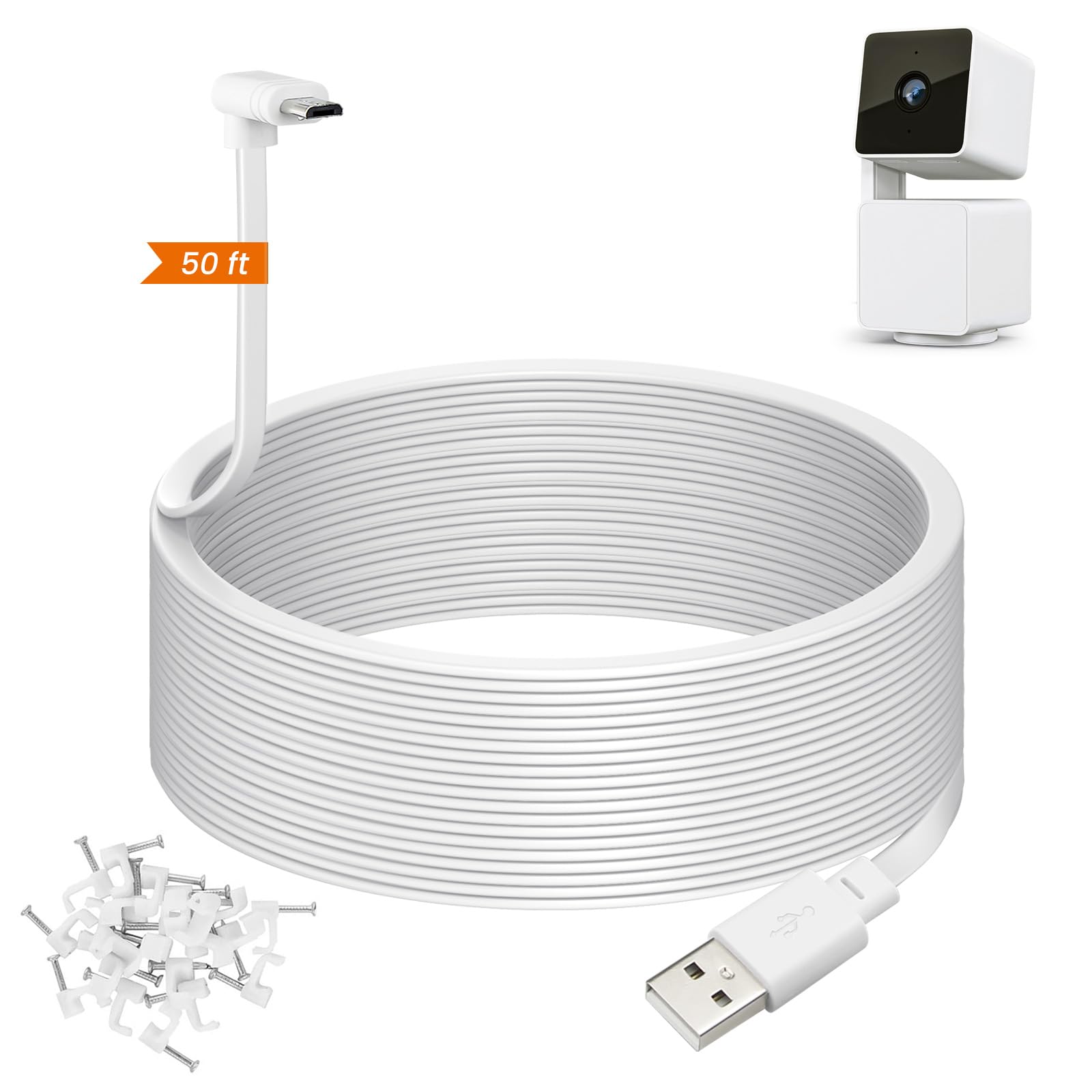 Foto 1 | Cable De Extensión De Alimentación Weishan De 15 M Compatible Con Wyze Cam Pan V3 - Venta Internacional.
