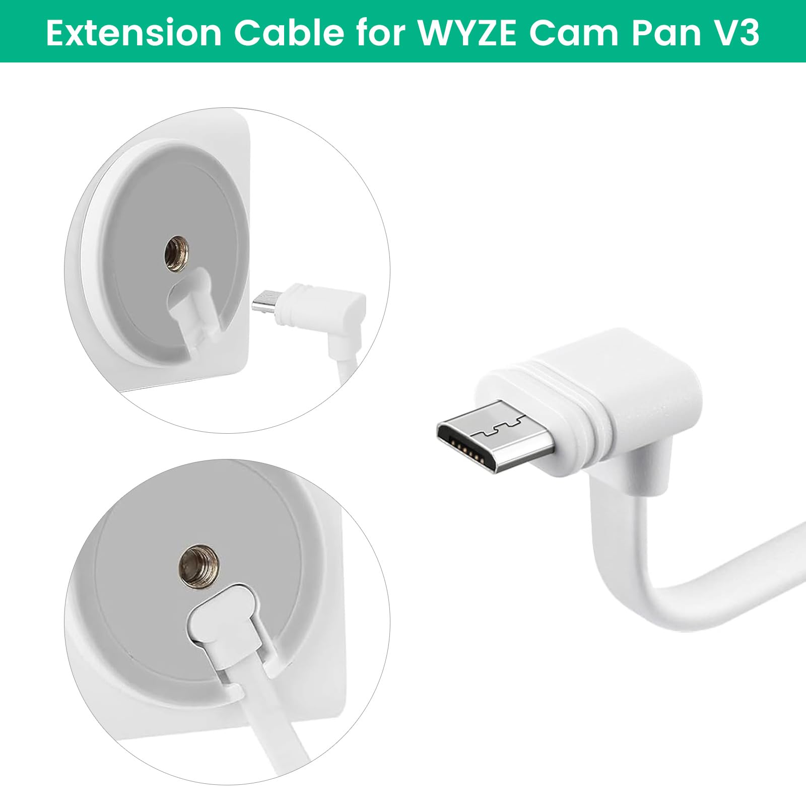 Foto 3 | Cable De Extensión De Alimentación Weishan De 15 M Compatible Con Wyze Cam Pan V3 - Venta Internacional.