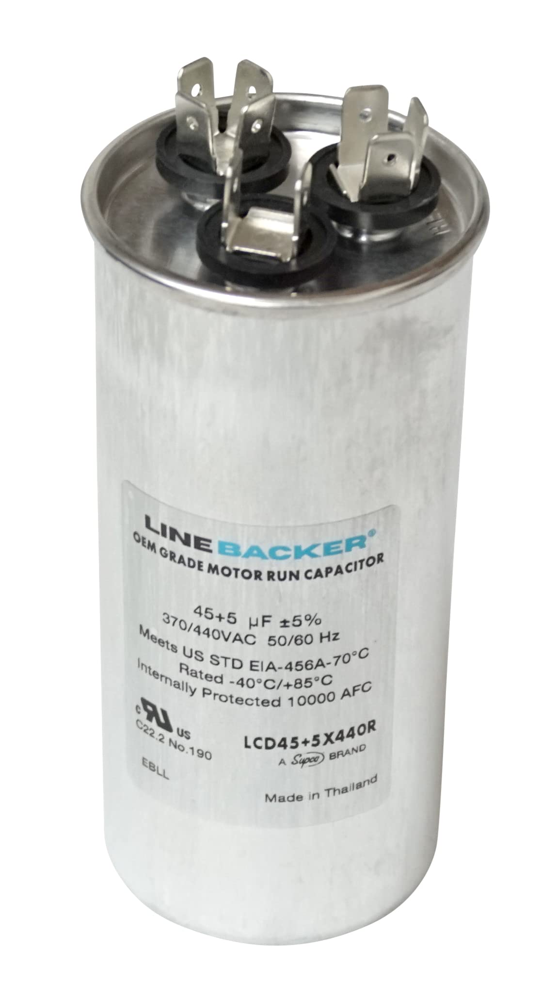 Foto 1 | Condensador Supco Linebacker Redondo De Doble Ejecución 45 + 5 Uf 370/440 V - Venta Internacional.