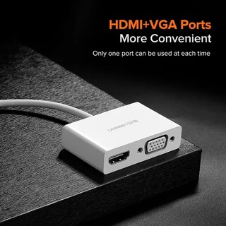 Foto 2 | Hub Adaptador Usb-c A Hdmi 4k+vga 2-1 Ugreen Blanco