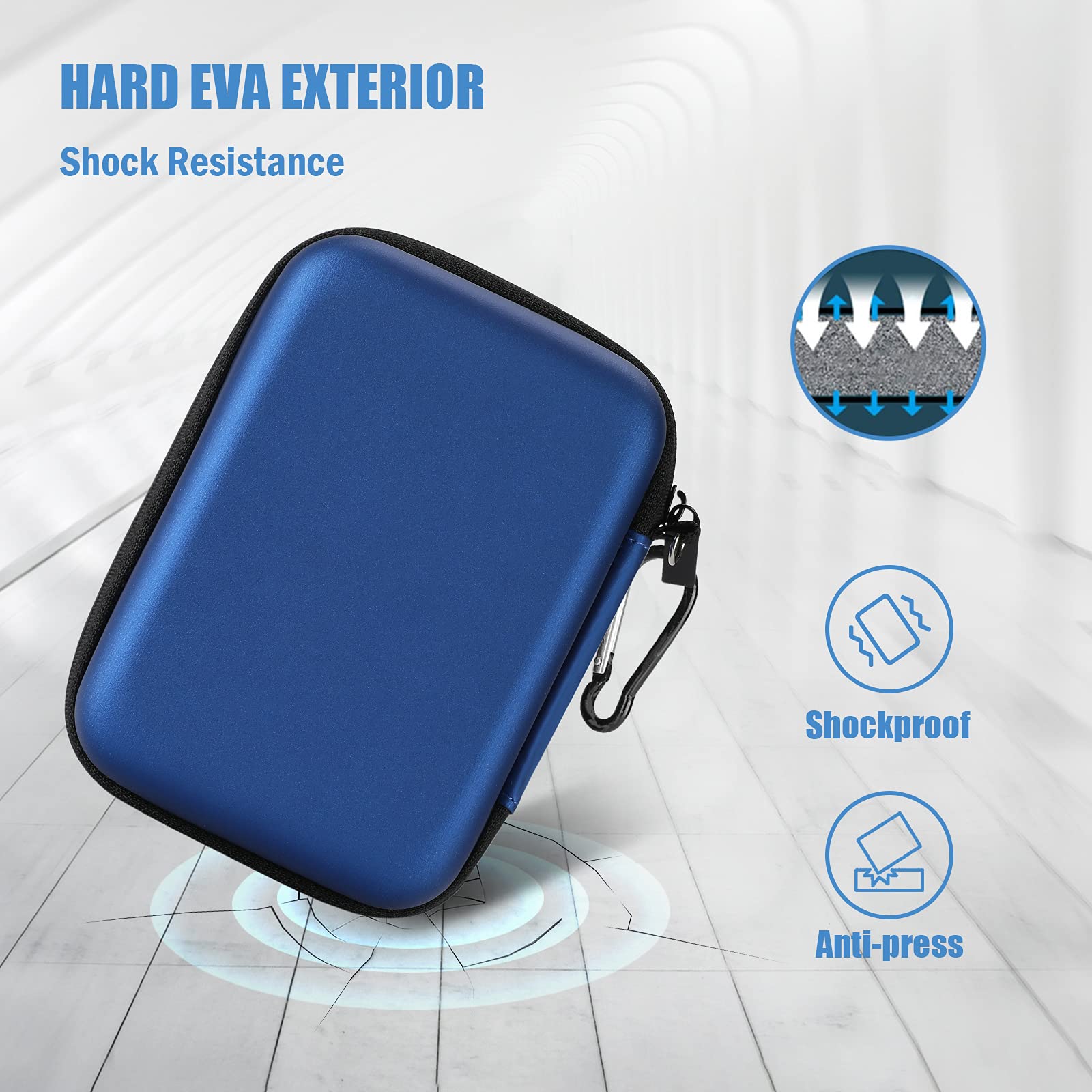 Foto 8 pulgar | Funda De Disco Duro Procase De 2,5 Pulgadas Para Elements Wd My Passport - Venta Internacional.