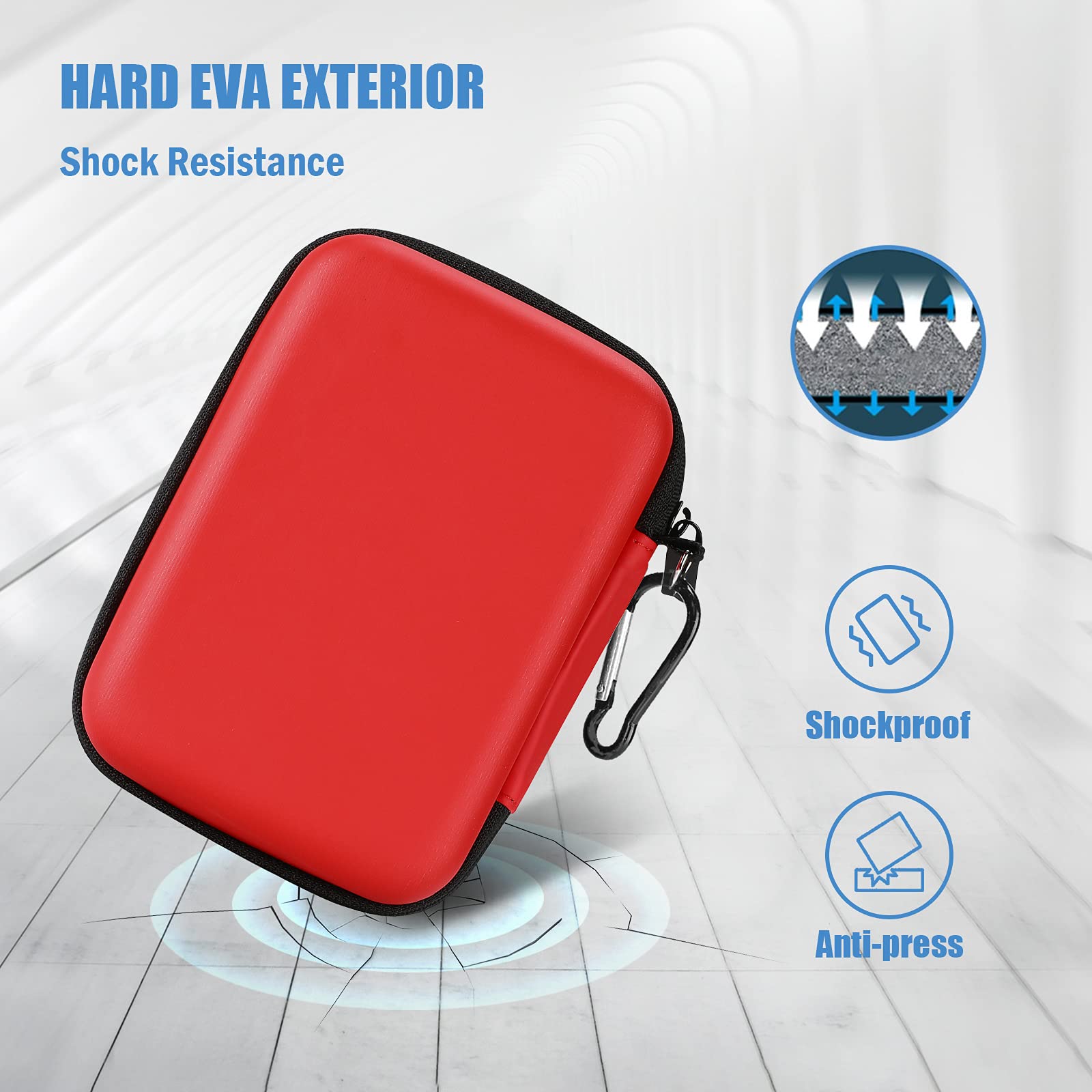 Foto 8 pulgar | Funda De Disco Duro Procase Para Elements Wd My Passport De 2,5 Pulgadas - Venta Internacional.