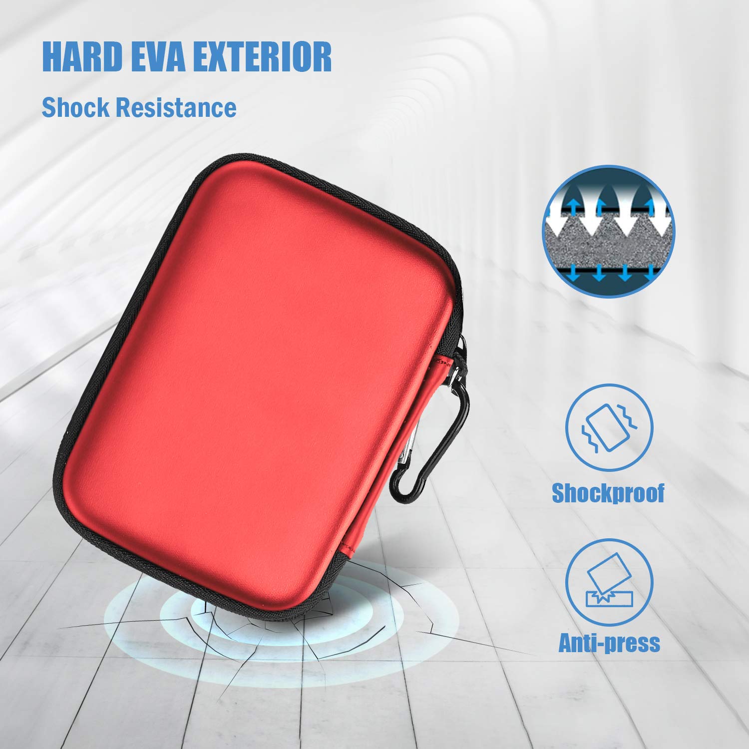 Foto 5 pulgar | Funda De Disco Duro Procase Para Canvio Basics Wd Elements 1tb-4t - Venta Internacional.