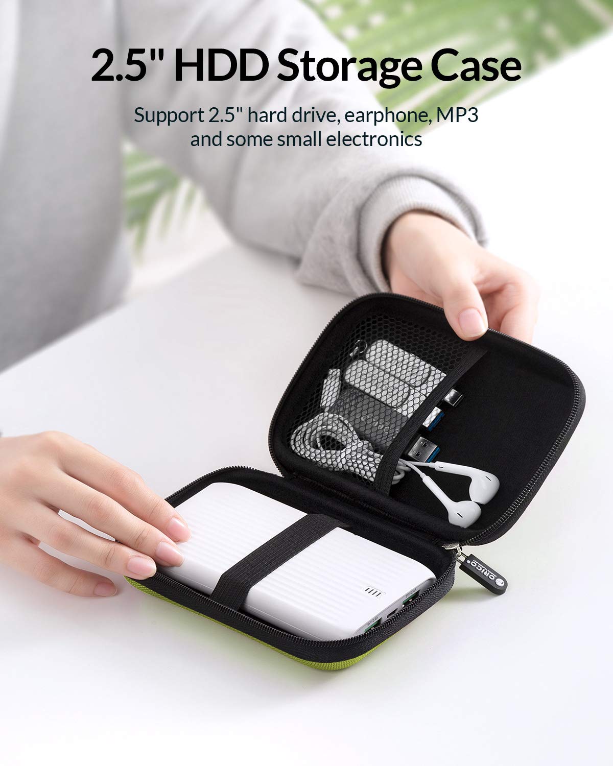 Foto 2 | Funda De Disco Duro Orico Phd-25 Impermeable A Prueba De Golpes Verde - Venta Internacional.