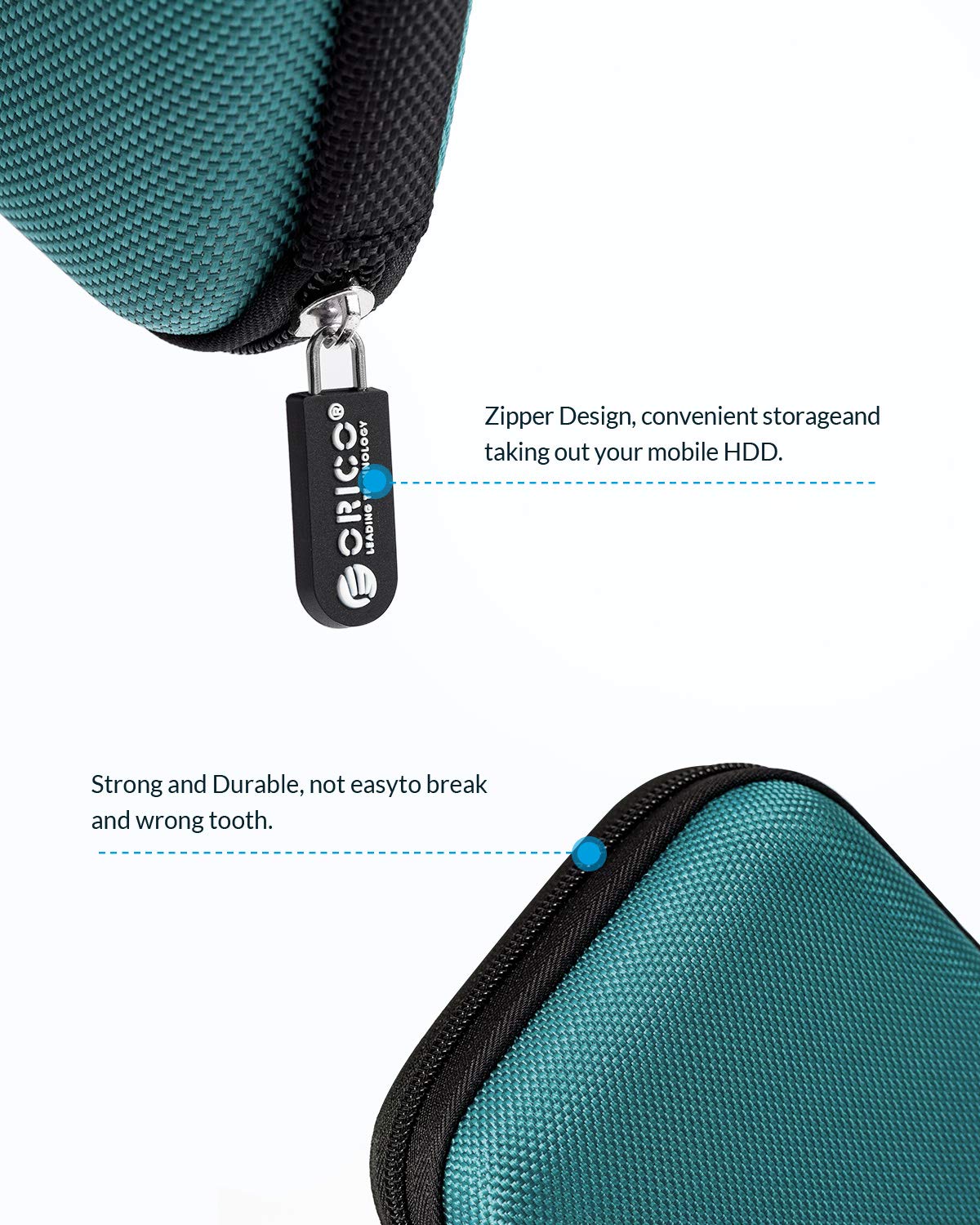 Foto 5 pulgar | Funda De Disco Duro Orico Phd-25 Impermeable A Prueba De Golpes Azul - Venta Internacional.