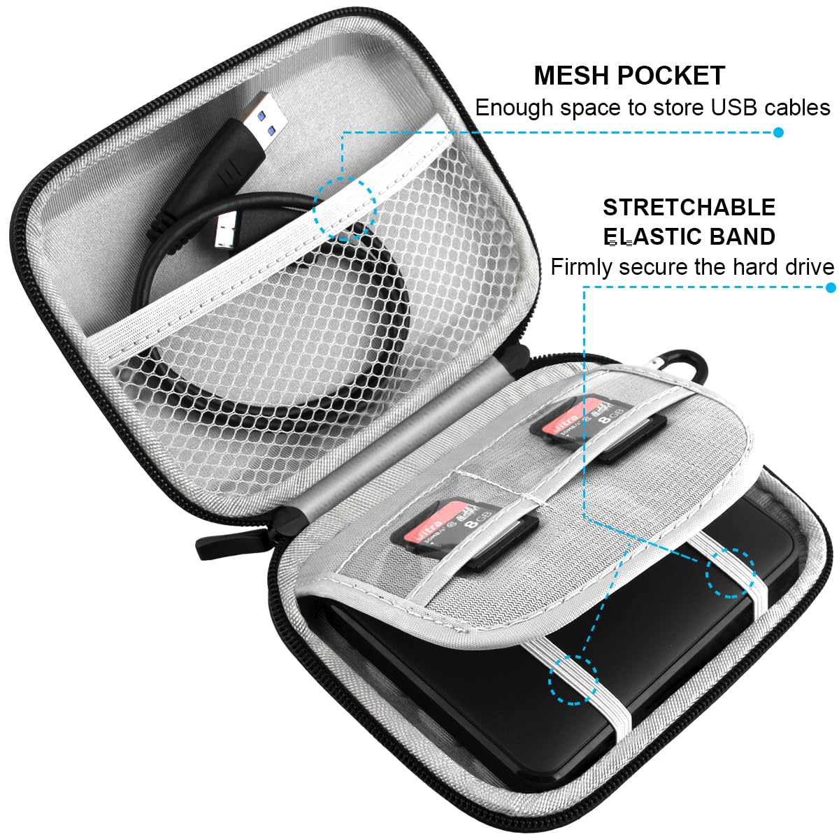 Foto 3 pulgar | Funda De Transporte De Disco Duro Lacdo Para Seagate De 1 Tb, 2 Tb, 4 Tb, 5 Tb - Venta Internacional.