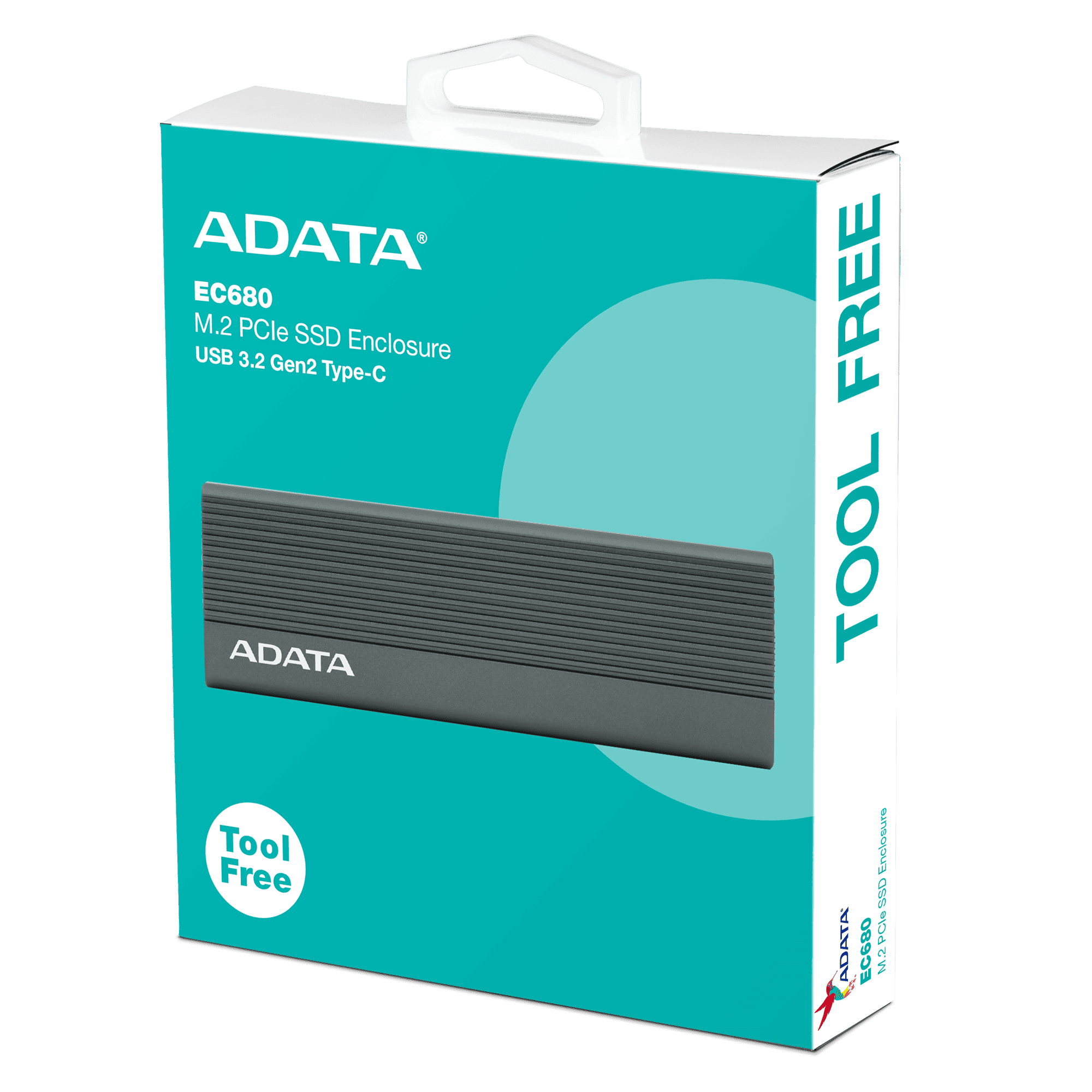 Foto 2 pulgar | Case Adata Para Ssd Ec680 Pcie M.2 Factor De Forma 2280 Usb 3.2 Tipo C Ec680-ccgy