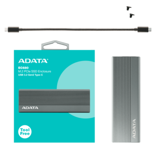 Foto 7 | Case Adata Para Ssd Ec680 Pcie M.2 Factor De Forma 2280 Usb 3.2 Tipo C Ec680-ccgy