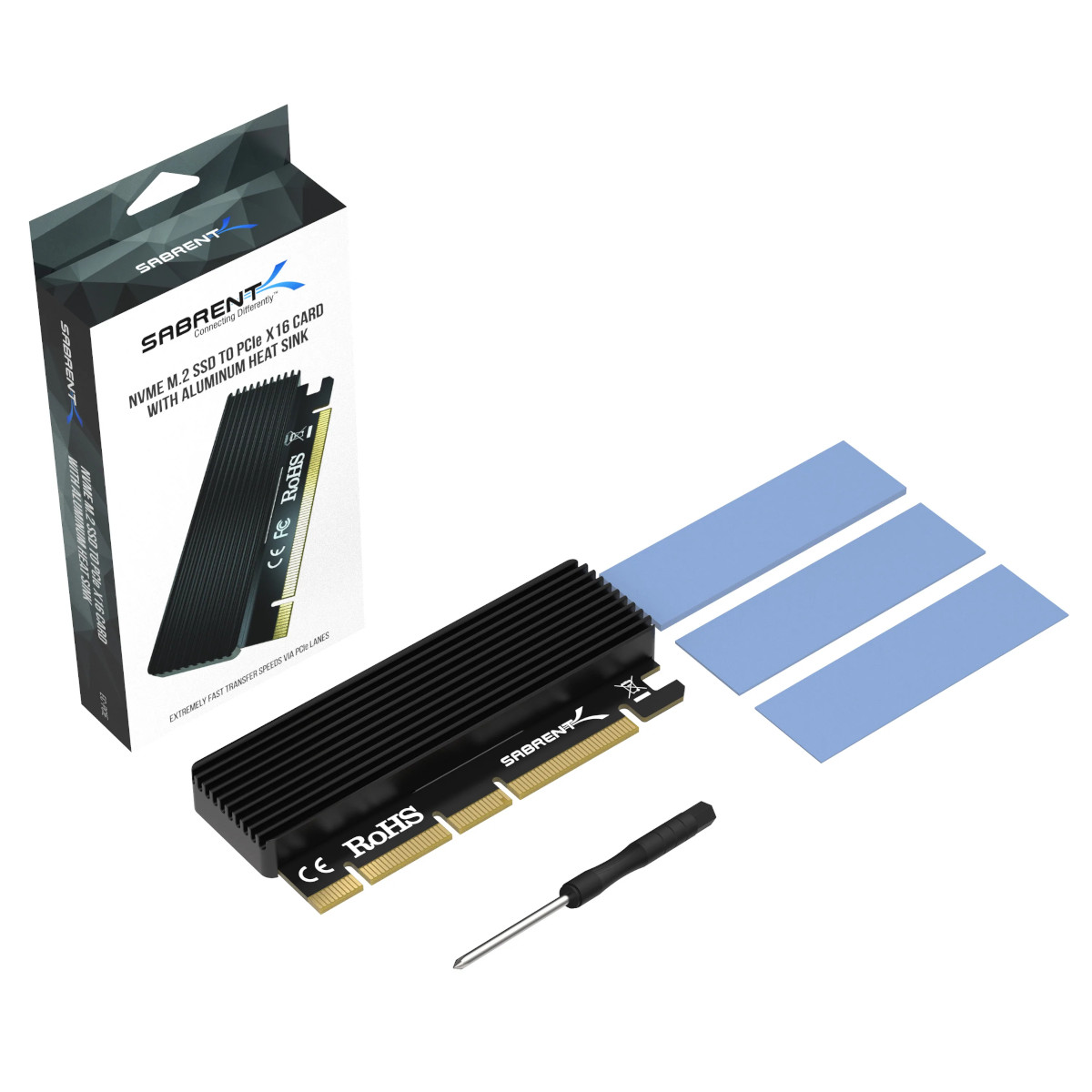 Foto 3 pulgar | Adaptador Tarjeta SSD Nvme M.2 A Pcie Sabrent Disipador Calor Aluminio