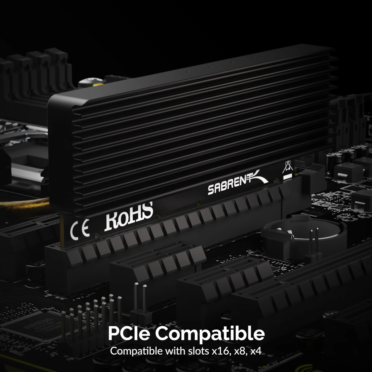 Foto 4 pulgar | Adaptador Tarjeta SSD Nvme M.2 A Pcie Sabrent Disipador Calor Aluminio