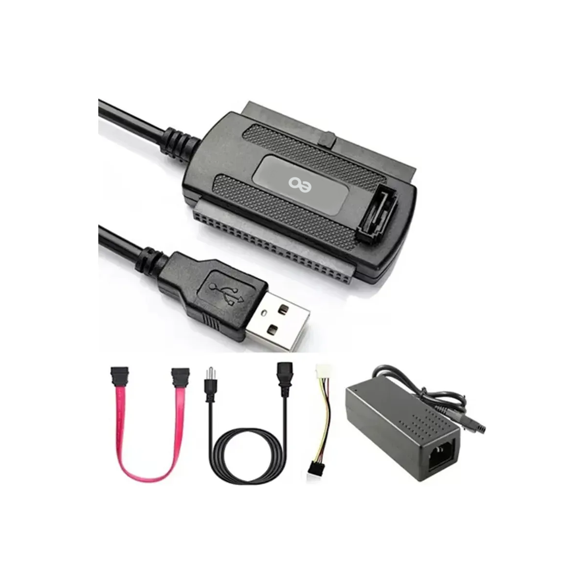 Adaptador Cable S A T A Conector Usb Disco Duro Eo Safe Imports Esi-20092 Negro