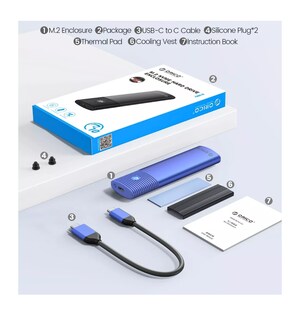 Foto 5 | Carcasa Disco Duro SSD ORICO M.2 Nvme+ngff Sata M.2 Azul