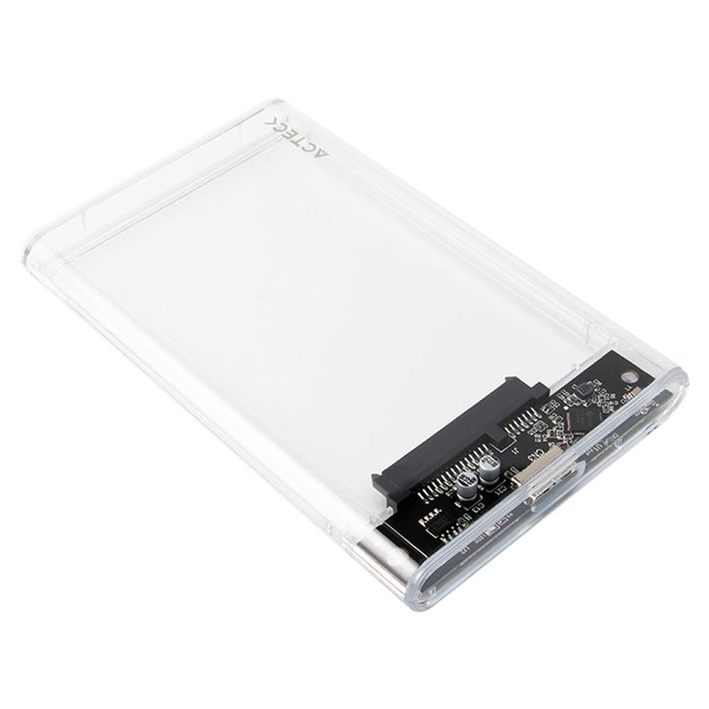 Foto 2 pulgar | Case Enclosure Acteck Armor Clear Hc430 5 Gbps Sata 2.5 Usb Blanco