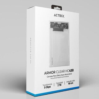 Foto 6 | Case Enclosure Acteck Armor Clear Hc430 5 Gbps Sata 2.5 Usb Blanco
