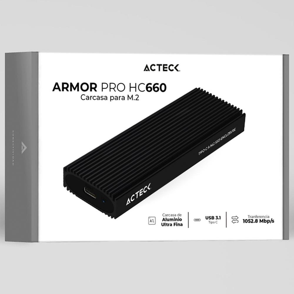 Foto 7 pulgar | Case Enclosure Acteck Armor Pro Hc660 10 Gbbps M.2 Usb-c Ac-936453 Color Negro