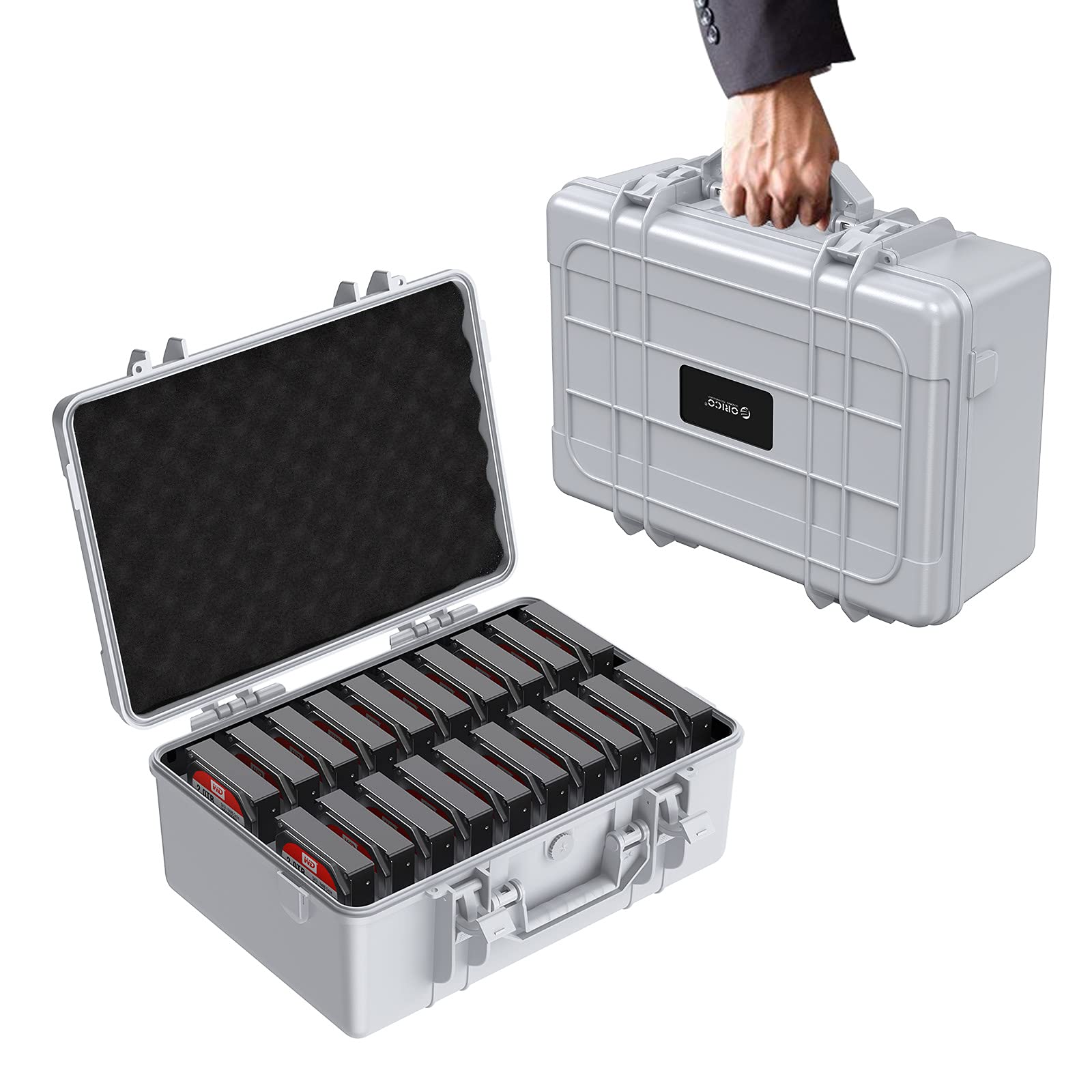Foto 6 pulgar | Funda Para Disco Duro Orico Hdd/ssd De 3,5 Pulgadas Y 20 Compartimentos, Antichoque E Impermeable - Venta Internacional.