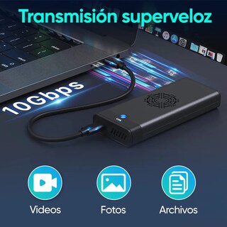 Foto 4 | Disipación Calor Carcasa Disco Duro Ssd M.2 Con Ventilador Eo Safe Imports Esi-19766 Negro