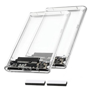 Foto 1 | 2pcs Carcasa Disco Duro Ssd Con Conexión Usb 3.0 Eo Safe Imports Esi-20088 Transparente