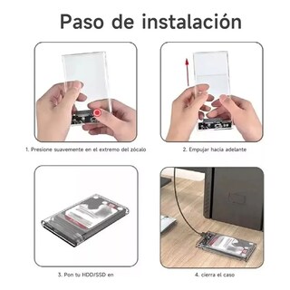 Foto 3 | 2pzs Case Para Disco Duro 2.5 Usb 3.1 Carcasa Hdd/ssd Eo Safe Imports Esi-20089 Gris