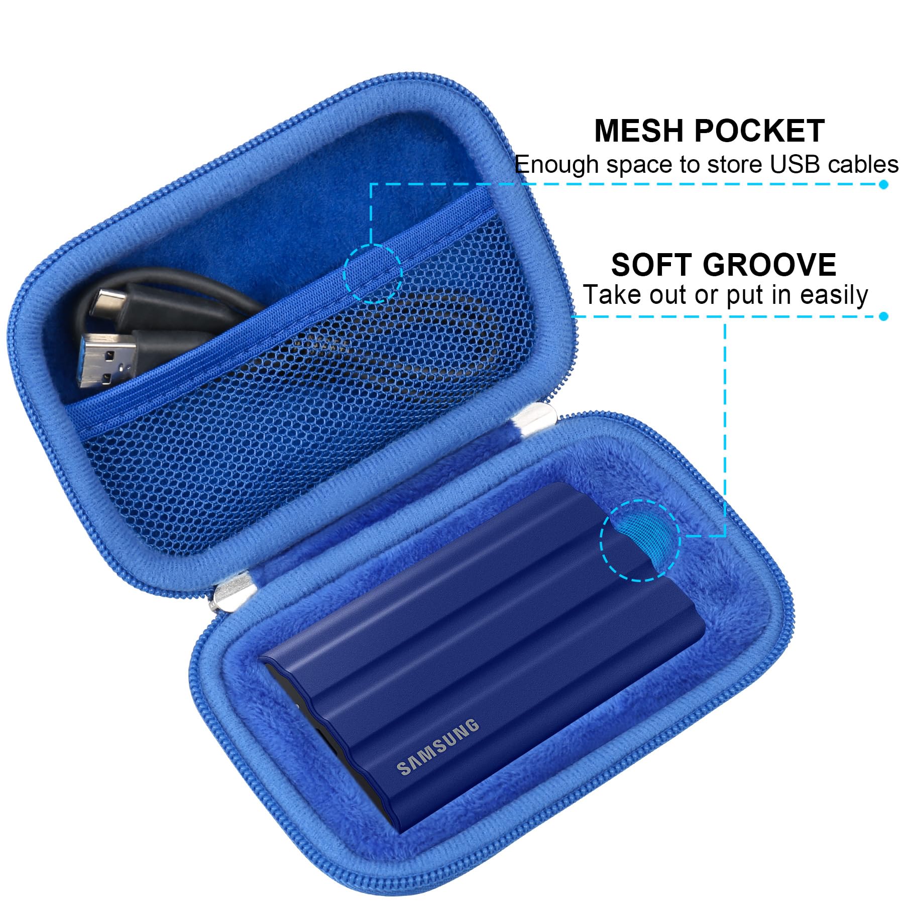 Foto 5 pulgar | Funda De Transporte Lacdo Para Samsung T7 Shield/t7/t7 Touch Ssd - Venta Internacional.